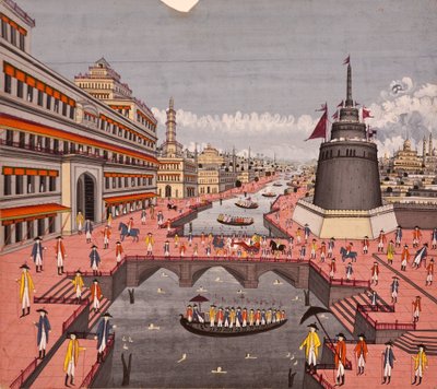 The Ghat at Jaunpur by Indian School