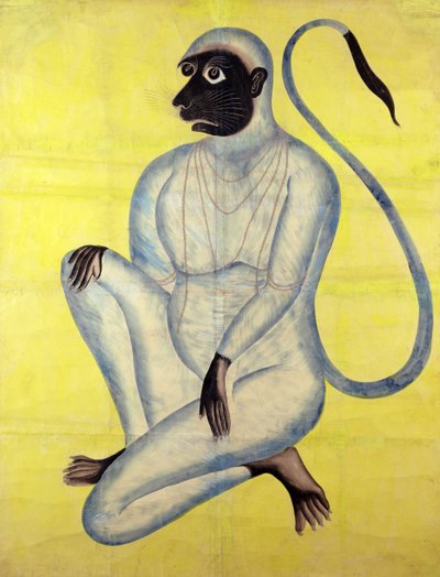 The Monkey God Hanuman, Kalighat, Calcutta, c.1870 by Indian School