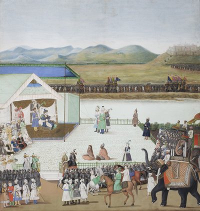 The Turkish Sultan Bayazid Brought Captive Before Timur by Indian School