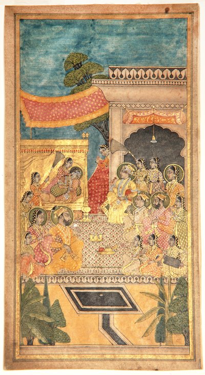 The Marriage of Tana Shah in the Jalwa Ceremony by Indian School