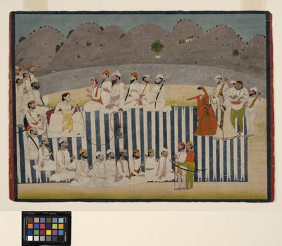 The son of Bahadur Singh watches a nautch, c.1800 by Indian School