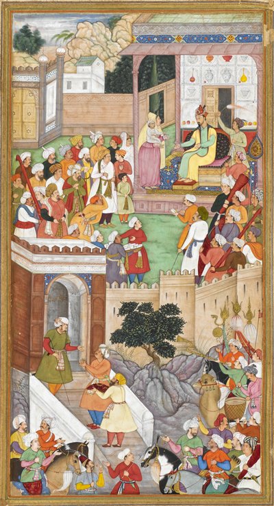 The Young Akbar Presented to Humayun at Kabul by Indian School