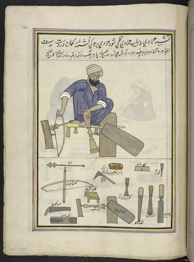 Turner, 86 Drawings Bound into a Volume Depicting Trades and Occupations in Kashmir by Indian School
