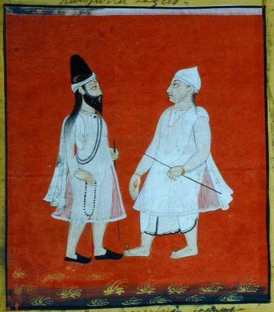 Two Wandering Moslem Faqirs (jangam) Religious Mendicants, Udaipur, c.1810-20 (detail) by Indian School