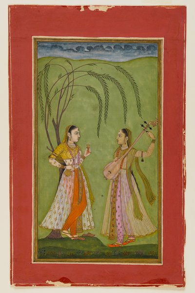 Two ladies in a landscape, c.1725 by Indian School