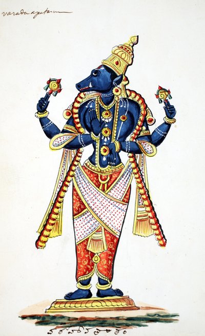 Varaha, Boar Avatar of Vishnu by Indian School