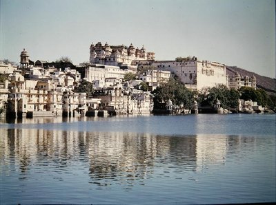 View of the City Palace on Lake Pichola by Indian School