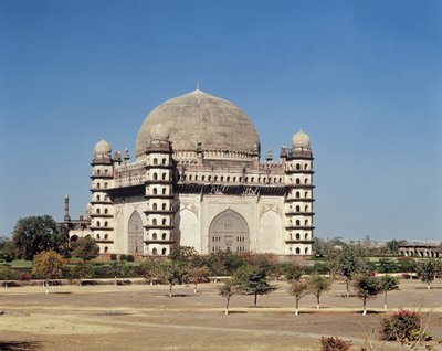 View of the Gol Gumbaz, Mausoleum to Mohammed Adil Shah II Built in 1659 by Indian School