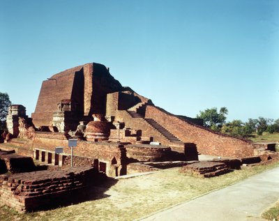 View of the principal temple of Site III by Indian School
