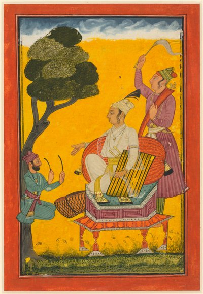 Vivaca Ragaputra, a Leaf from Ragamala Series by Indian School