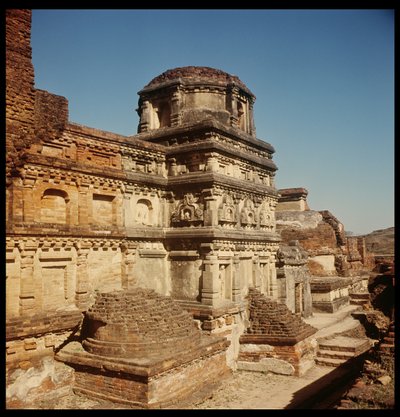 Votive stupa of the principal temple of Site III by Indian School