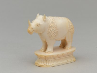 White bishop, chess piece, India, 1820 by Indian School