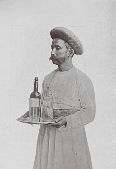 Bombay / Mumbai: The Table-boy by Indian photographer