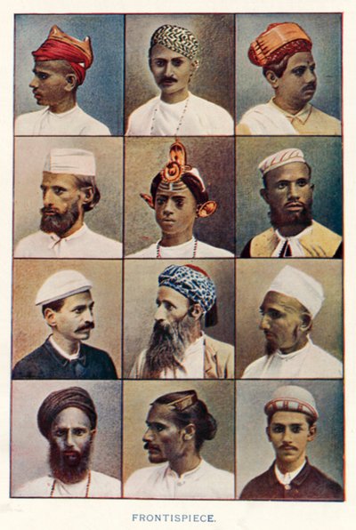 Indian Natives: Frontispiece (colored photo) by Indian photographer