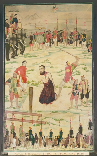 A Jesuit Martyr at Tonkin, China, 1838 by Indo Chinese School
