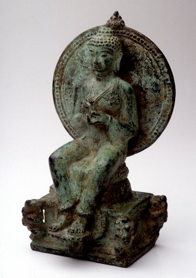 European sitting Buddha, bronze, Central Java, 9th century by Indonesian