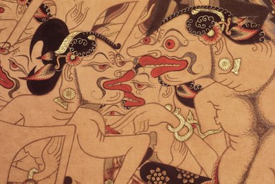 (detail) of a Wayang Beber scroll by Indonesian Indonesian