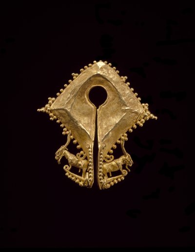 Pendant with Two Billy Goats by Indonesian School