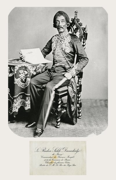 Portrait of Raden Saleh and his Calling Card by Indonesian School