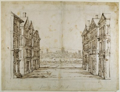 English houses with London and the Thames far off by Inigo Jones
