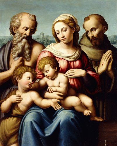 The Madonna and Child with the Infant Saint John the Baptist by Innocenzo da Imola