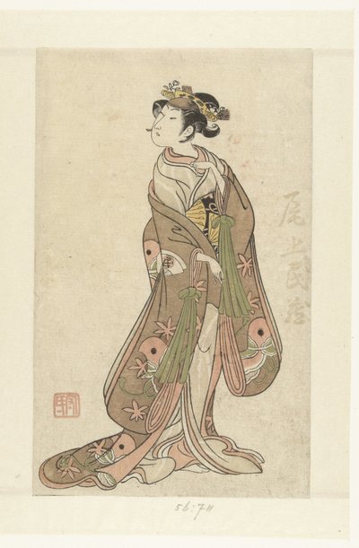 Actor Onoe Tamizo I in Female Role by Ippitsusai Bunchō