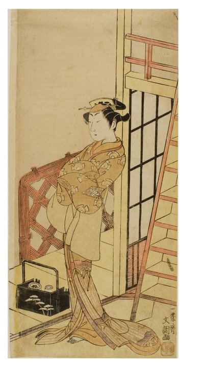 Kabuki Actor in Character as a Woman (Onnagata) by Ippitsusai Bunchō