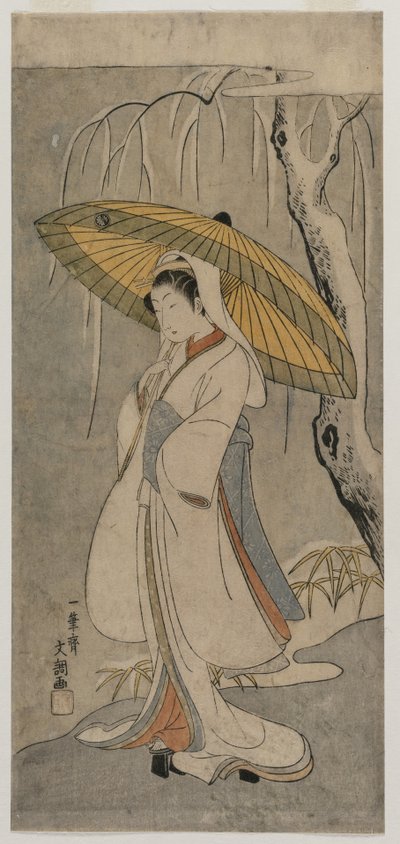 Segawa Kikunojo II as the Heron Maiden from the Series Ichimura Theater, 1770 by Ippitsusai Bunchō