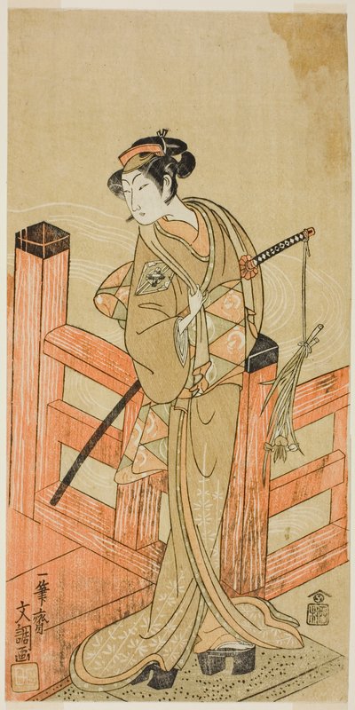 The Actor Nakamura Matsue I as Tsuchiya Umegawa Disguised as the Female Sumo Wrestler Oyodo in the Play Naniwa no Onna-zumo, Performed at the Nakamura Theater in the Sixth Month, 1770 by Ippitsusai Bunchō