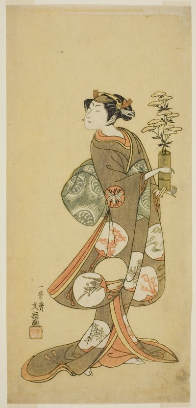 The Actor Yamashita Kyonosuke I in a Female Role by Ippitsusai Bunchō