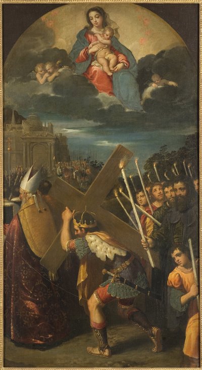Emperor Heraclius Returns the True Cross to Jerusalem by Ippolito Scarsella