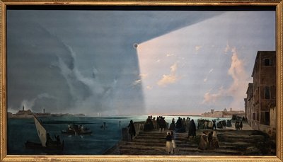 Sun Eclipse at the Fondamenta Nuove by Ippolito Caffi