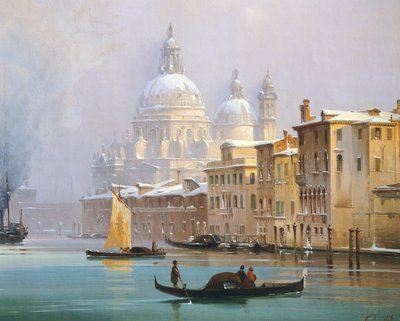 Venice Covered in Snow by Ippolito Caffi