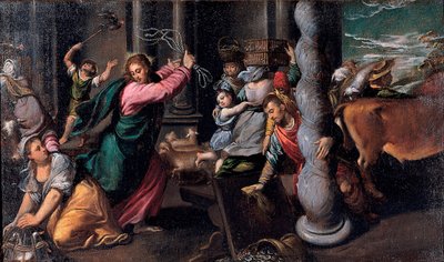 Christ Driving the Money Lenders from the Temple by Ippolito Scarcella
