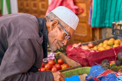 A street scene at the medina in Rabat, Morocco (photo) by Ira Block