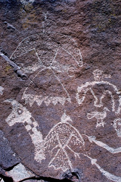 Anasazi rock art etchings found in New Mexico by Ira Block