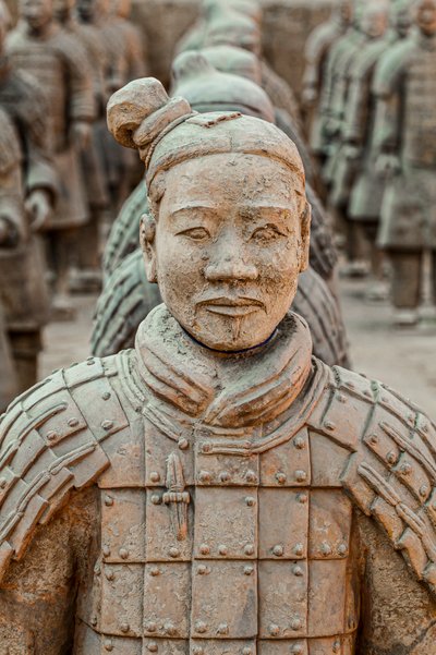 Scenes of the various warriors in the Pit 1 area at the Terra Cotta Warrior Museum by Ira Block