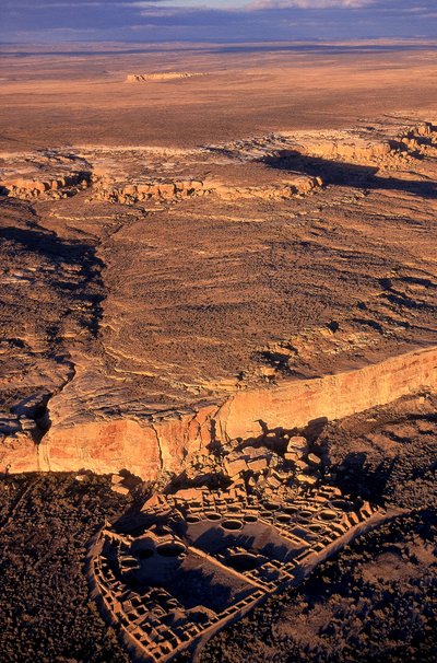 Deep in the remote deserts of northwestern New Mexico lies the extensive ruins of the Chaco Canyon by Ira Block