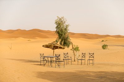 Desert scenes near a hotel in Erg Chebbi, Merzouga, Morocco by Ira Block