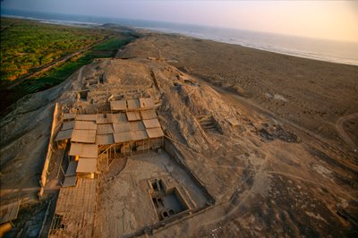 Huaco Cao Viejo, one of the largest mud-brick pyramids at El Brujo by Ira Block