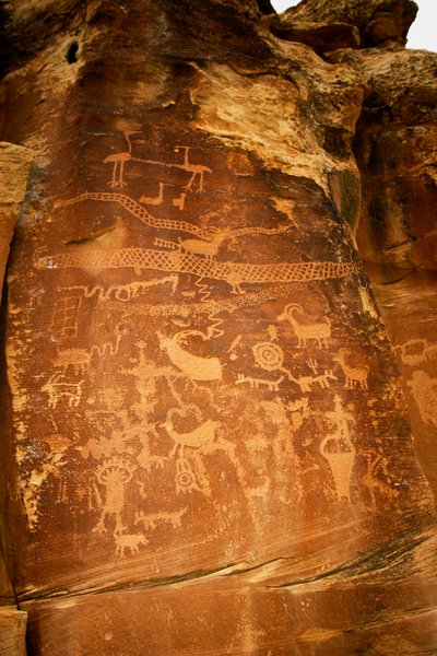 In Nine Mile Canyon the Sandhill Crane petroglyph site by Ira Block
