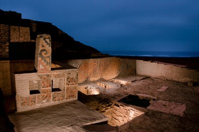 Night scenes at El Brujo of the “Rinconcito Gringo”, with the four burials., 2005 by Ira Block