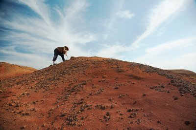 Scenes at Wu Cai Wan in the Gobi desert, Xinjiang, Western China by Ira Block