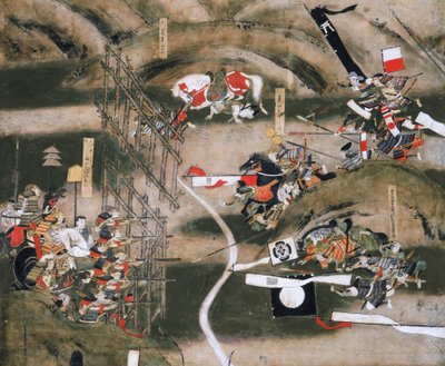 Screen of the Battle of Nagashino 1575, Osaka Castle Museum, 2005 (photo) by Ira Block
