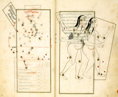 The Constellation Gemini from the Book of Fixed Stars by Al-Sufi by Iranian Master