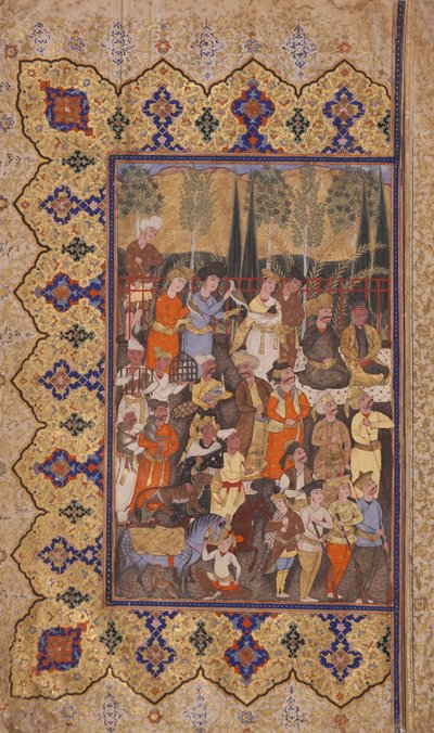 Enthronement of Luhrasp by Iranian School