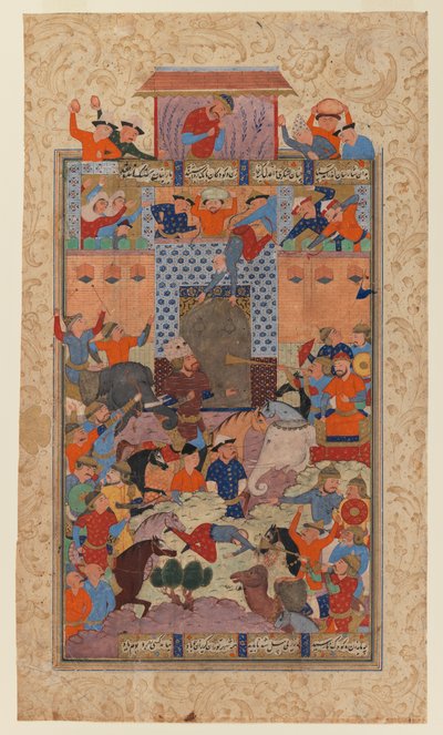 Folio from a Shahnameh: The Iranians Capture Afrasiyabs Fortress by Iranian School