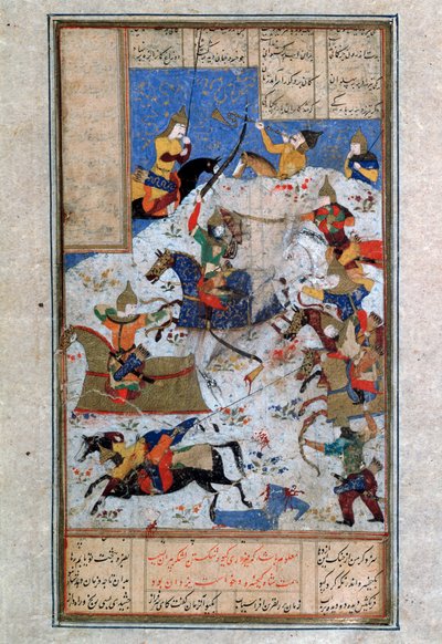 The Battle Between Iranians and Turanians by Iranian master.