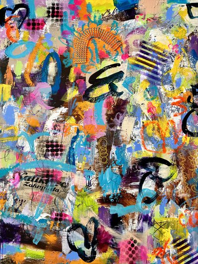 Vibrant Abstract Street Art by Irene Chua