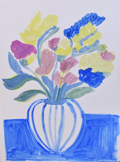 Vibrant Floral Still Life by Iria Fernandez
